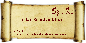 Sztojka Konstantina névjegykártya